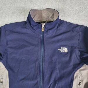 The North Face Apex Bionic Full-Zip Soft Shell Fleece Jacket Men's M Blue/Gray‎
